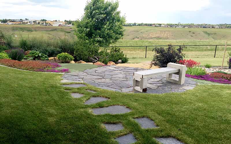 Lethbridge, Alberta, Landscaping, Landscapes, Landscape contractor, Landscape design Lethbridge. Landscape, backyard and resting area