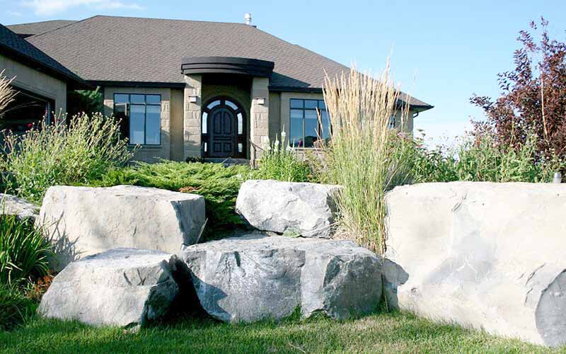 Lethbridge, Alberta, Landscaping, Landscapes, Landscape contractor, Landscape design Lethbridge. Naturalstone, front yard