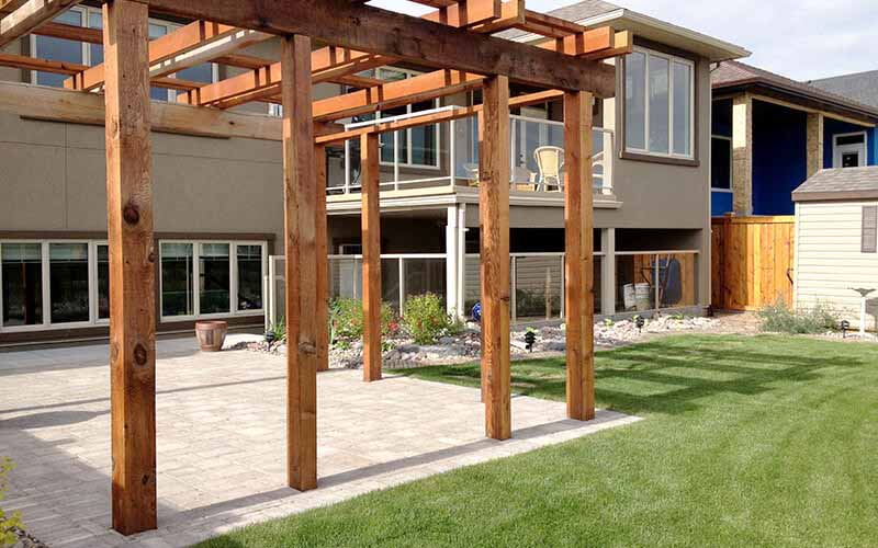 Lethbridge, Alberta, Landscaping, Landscapes, Landscape contractor, Landscape design Lethbridge. Patio and walkway